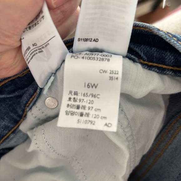 Levi’s Weggie high rise Blue Straight Jeans SZ 16 W - Picture 9 of 9
